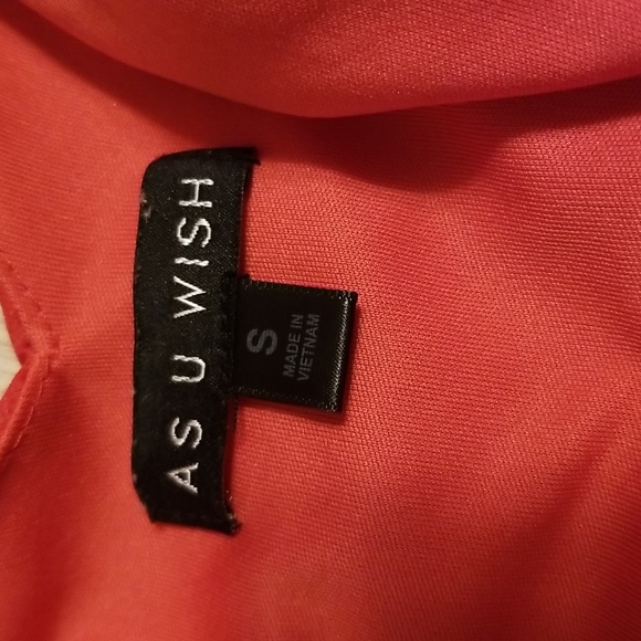 High Low Sleeveless Floral Orange Dress - Picture 11 of 13